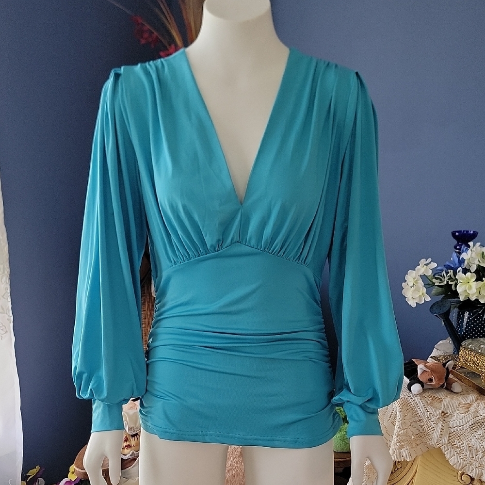 Elegant Blue Women's Top
